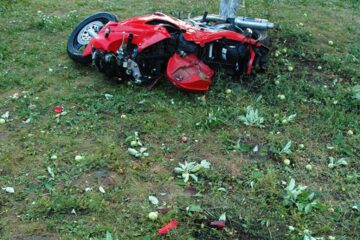 Motocicleta implicată în accident