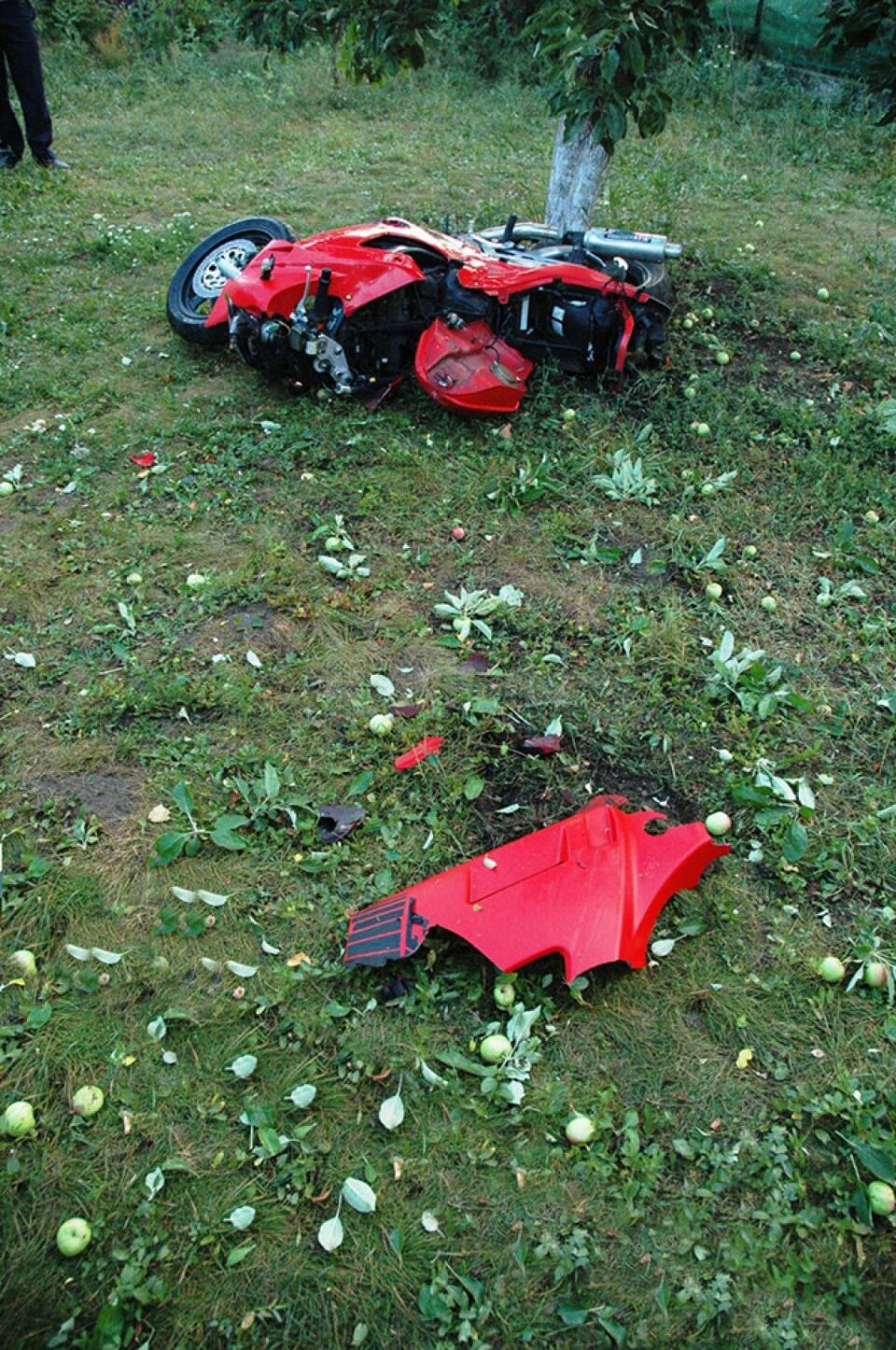 Motocicleta implicată în accident