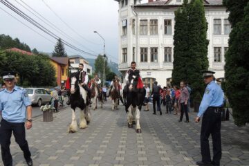 La paradă au participat și cai de rasă