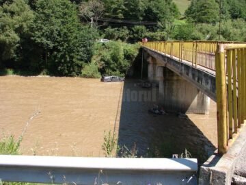 Un bărbat în vârstă de 41 de ani a murit după ce a plonjat cu mașina de pe pod în râu