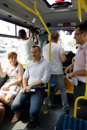 Conducerea Primăriei Suceava a făcut proba noului model de microbuze din dotarea TPL, pe străzile Sucevei