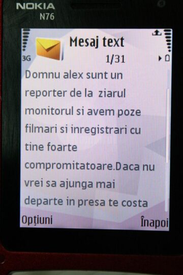 Mesajele prin care a încercat să-l șantajeze pe cântărețul de muzică populară Alexandru Recolciuc