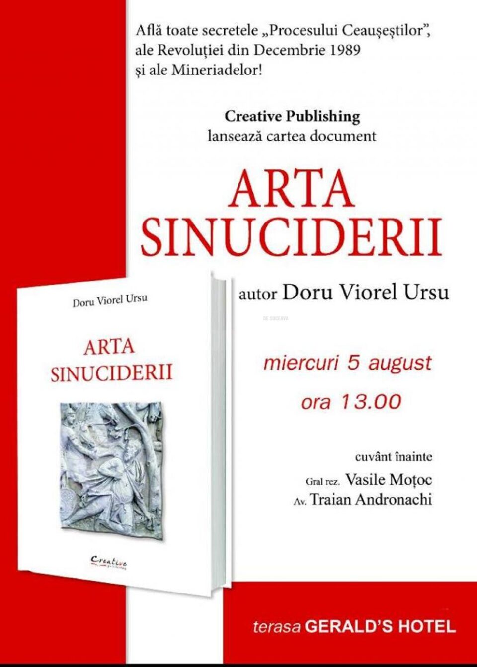 Lansare de carte: „Arta sinuciderii”