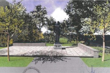 Schița cu scuarul în care va fi amplasată statuia domnitorului Petru Mușat