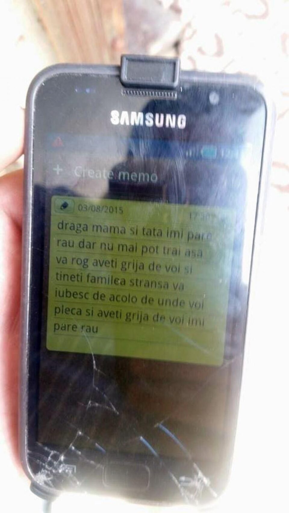Mesajul de adio lăsat pe telefon de adolescentul de 17 ani