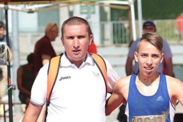 Gabriel Bulandra, alături de antrenorul său Cristian Prâsneac