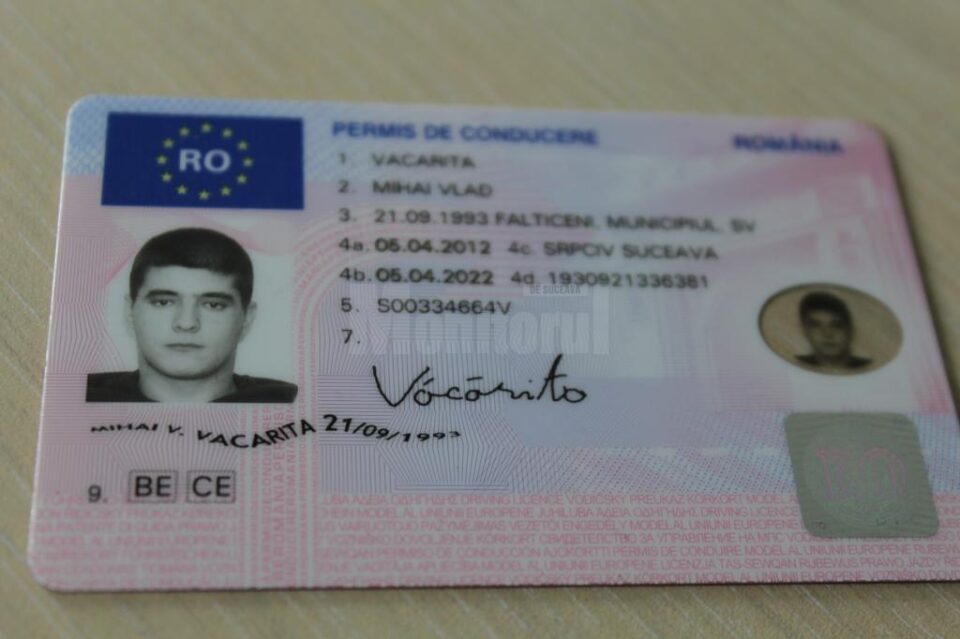 Permisul de conducere al lui Mihai Vlad Văcărița