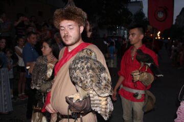 Demonstrațiile de vânătoare cu pasări răpitoare se numără printre premierele acestei ediții a festivalului medieval
