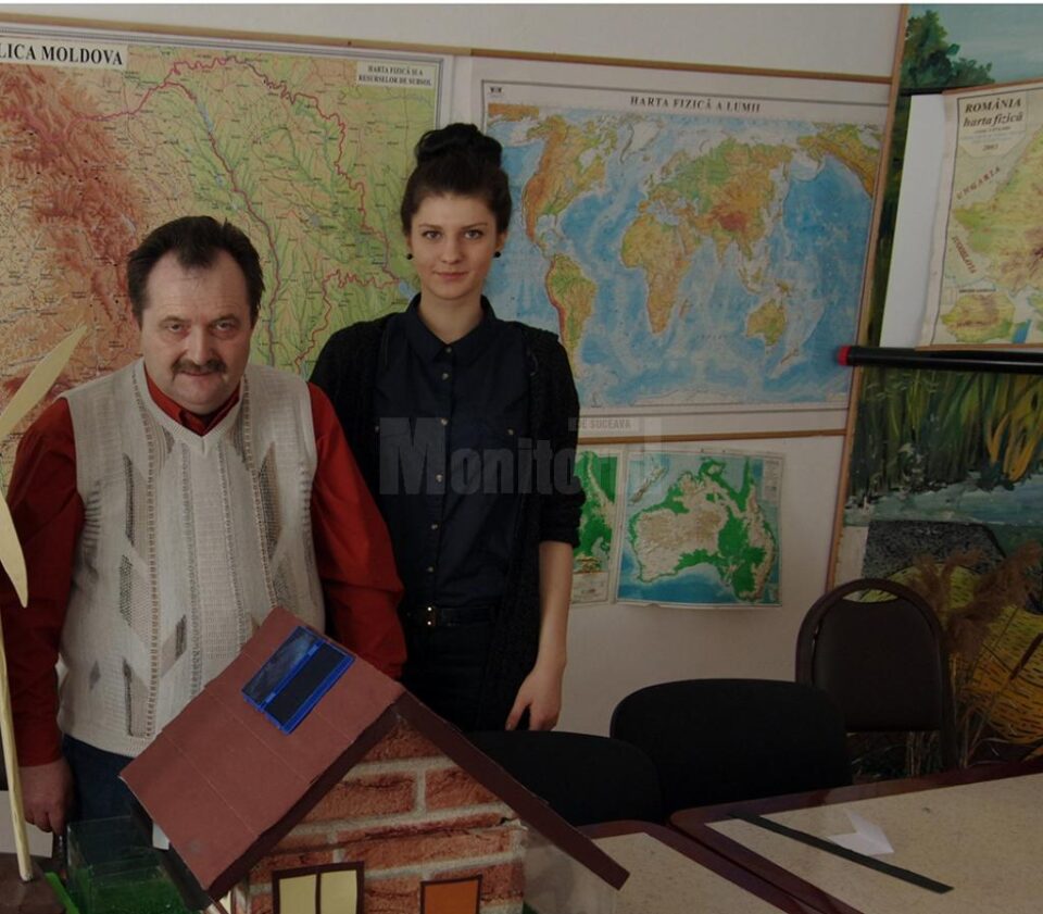 Lorena Davidel, alături de prof. Marcel Porof