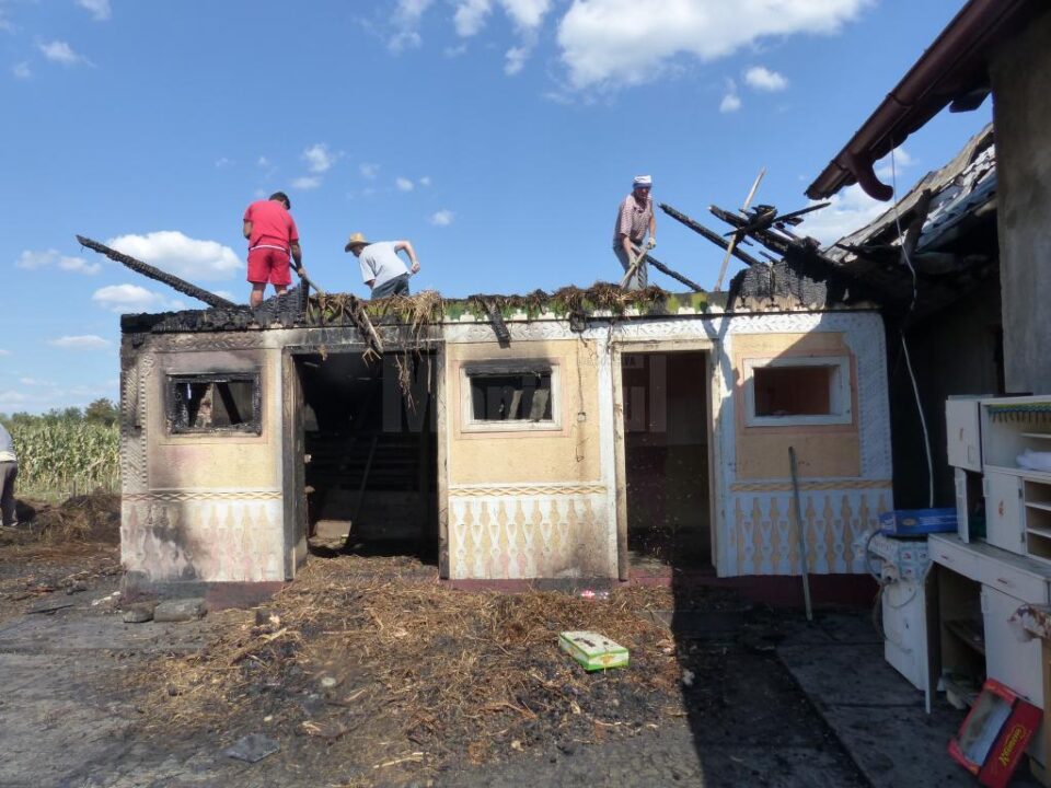 Ce a rămas după incendiul de la Milișăuți