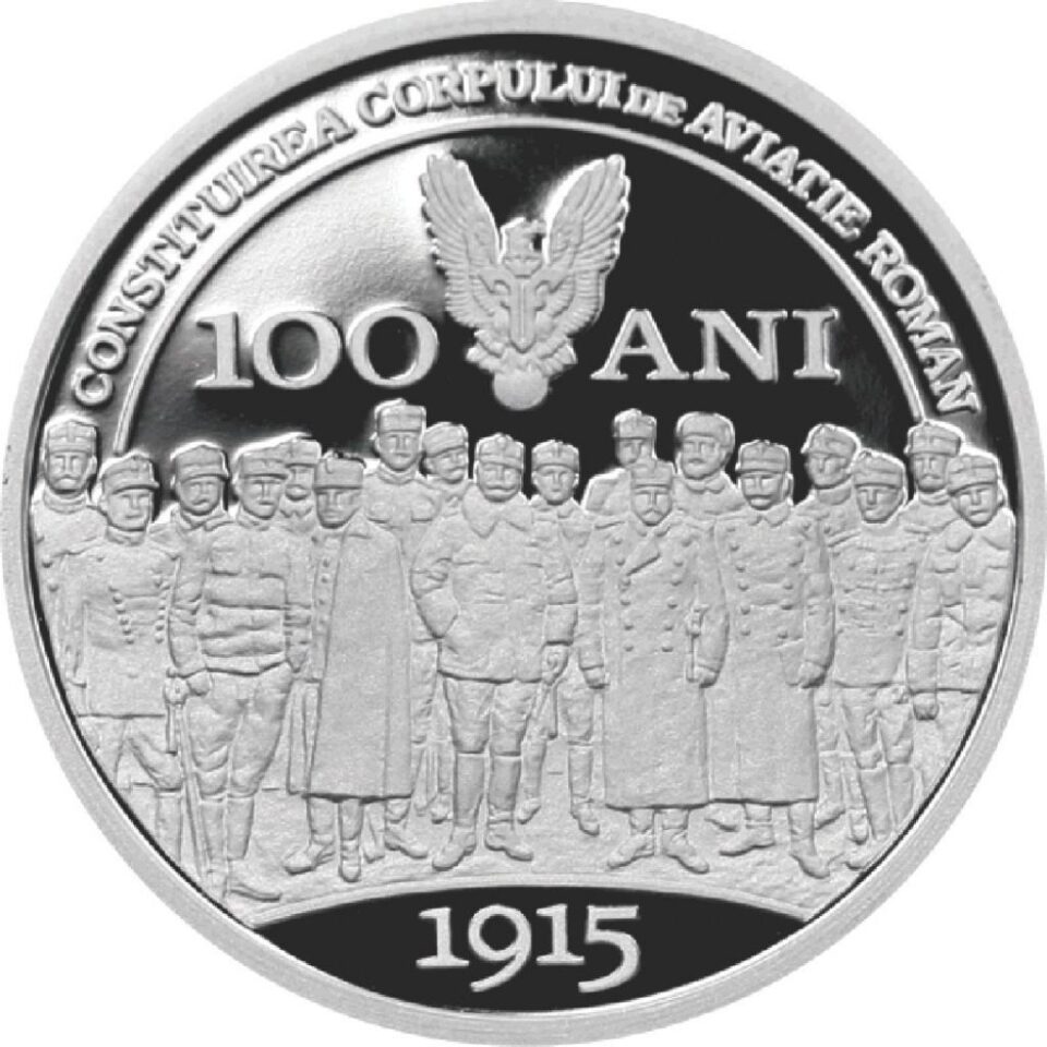 100 de ani de la constituirea Corpului de Aviație Român - revers