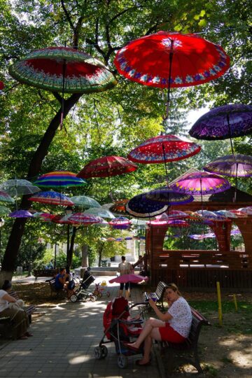 Parcul central a prins culoare