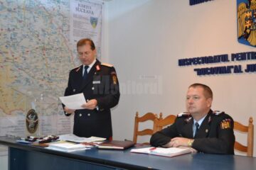 Mai mulți angajați ai Inspectoratului pentru Situații de Urgență „Bucovina” Suceava au fost avansați în grad ieri cu ocazia Zilei Pompierilor