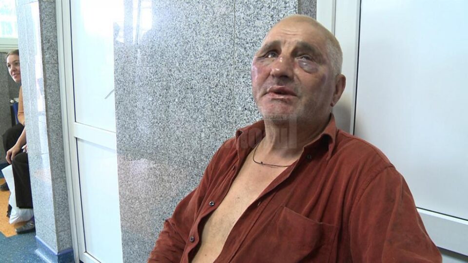 Mihai Duțuc, bărbatul de 67 de ani, ajuns cu fața tumefiată de lovituri la spital