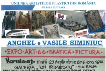 Expoziție a artistului plastic Anghel-Vasile Siminiuc, la Galeria de Artă „Ion Irimescu”