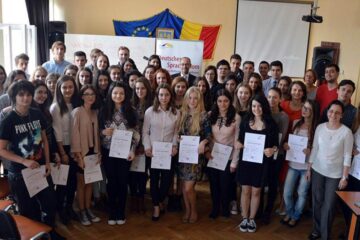 Festivitatea de acordare a certificatelor de atestare a cunoștințelor de limba germană. Foto: Stefan Schröer