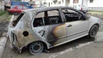 Skoda a ars până la motor