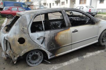 Skoda a ars până la motor