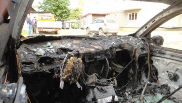 Skoda a ars până la motor