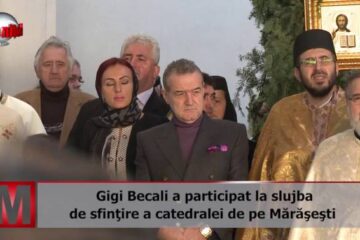 Gigi Becali a participat la slujba de sfințire