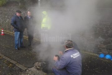 Primarul Ion Lungu la locul avariei