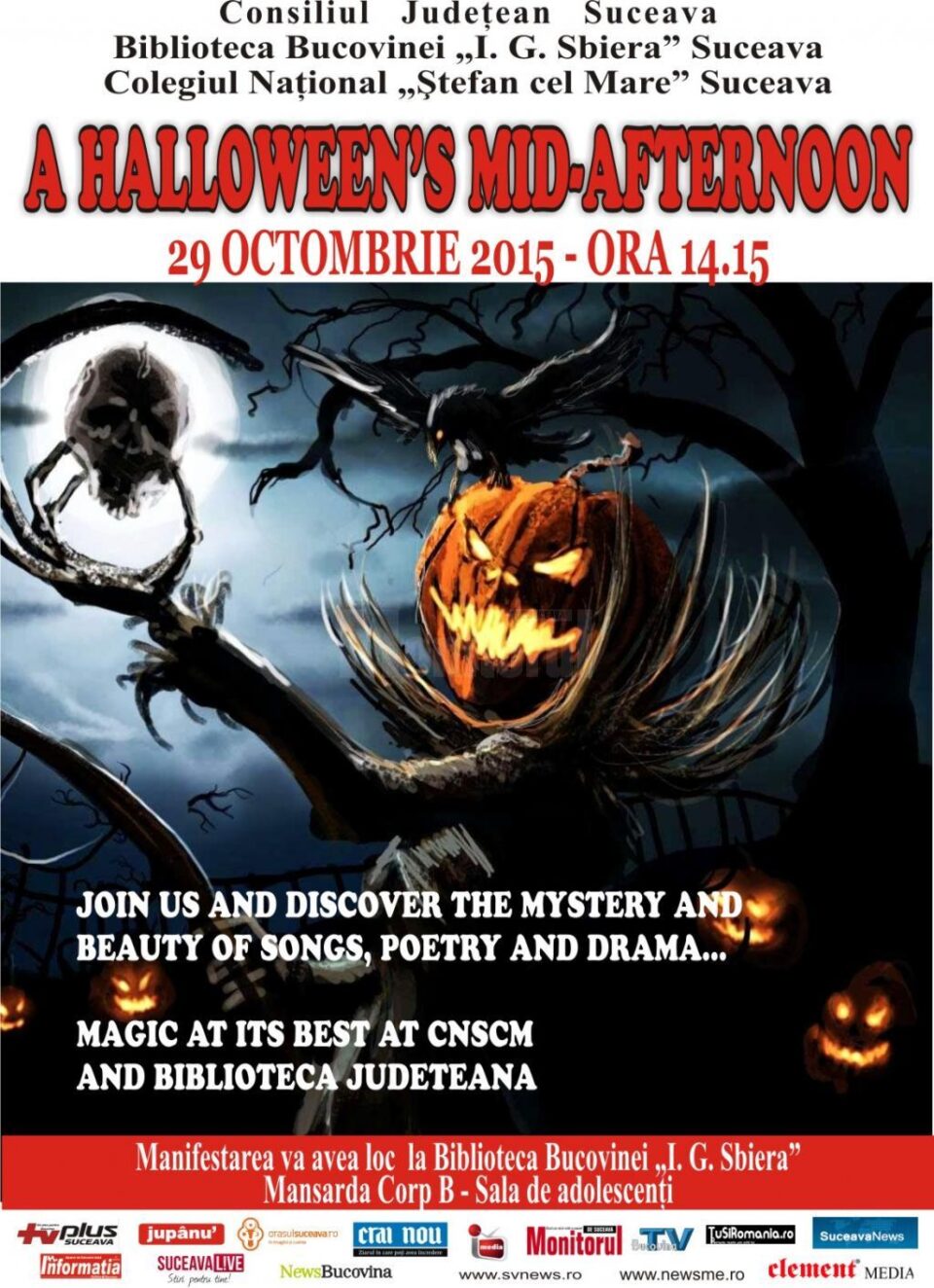 „A Halloween's Mid-Afeternoon”, la Biblioteca Bucovinei „A Halloween's Mid-Afeternoon”, la Biblioteca Bucovinei