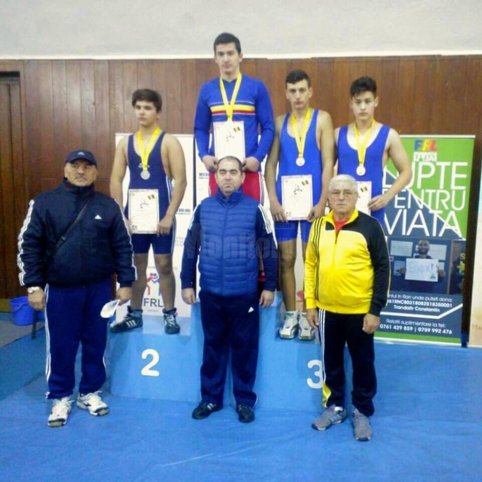 Campionul național Chira Teodor, alături de antrenorul său, Valerică Gherasim