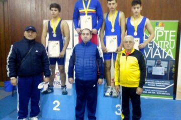 Campionul național Chira Teodor, alături de antrenorul său, Valerică Gherasim
