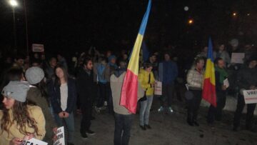 Manifestație de solidaritate și în același timp de protest
