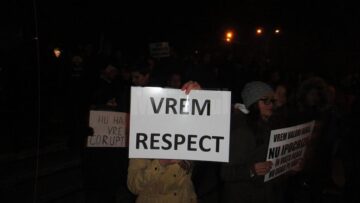 Manifestație de solidaritate și în același timp de protest