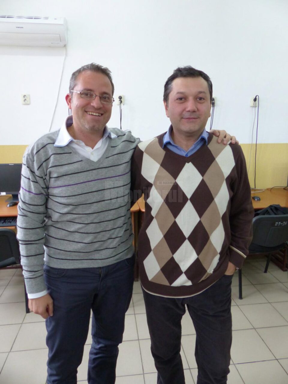 Massimiliano Ziella, alături de prof. Ciprian Hrețcanu