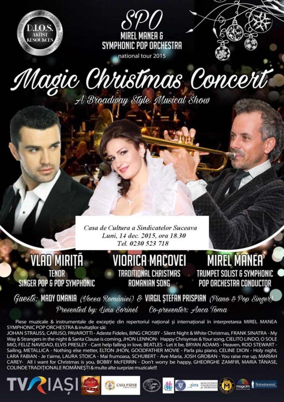 Mirel Manea & „Symphonic Pop Orchestra” vor aduce la Suceava “Magic Christmas Concert” Mirel Manea & „Symphonic Pop Orchestra” vor aduce la Suceava “Magic Christmas Concert”