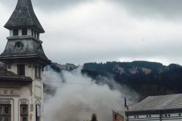 Alarma de incendiu s-a dat miercuri, în jurul orei 13.30, la restaurantul Les Amis. Foto: Tiberiu Popescu