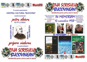 Ziua Scrisului Bucovinean, „un pretext pentru a pune față în față personaje exemplare ale culturii bucovinene”