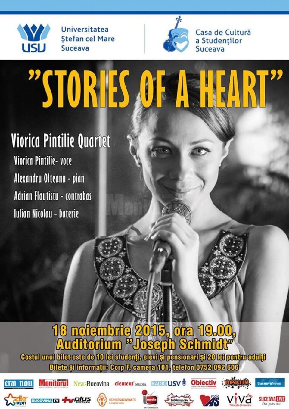 Concert de jazz cu Viorica Pintilie, astăzi, la Universitatea din Suceava