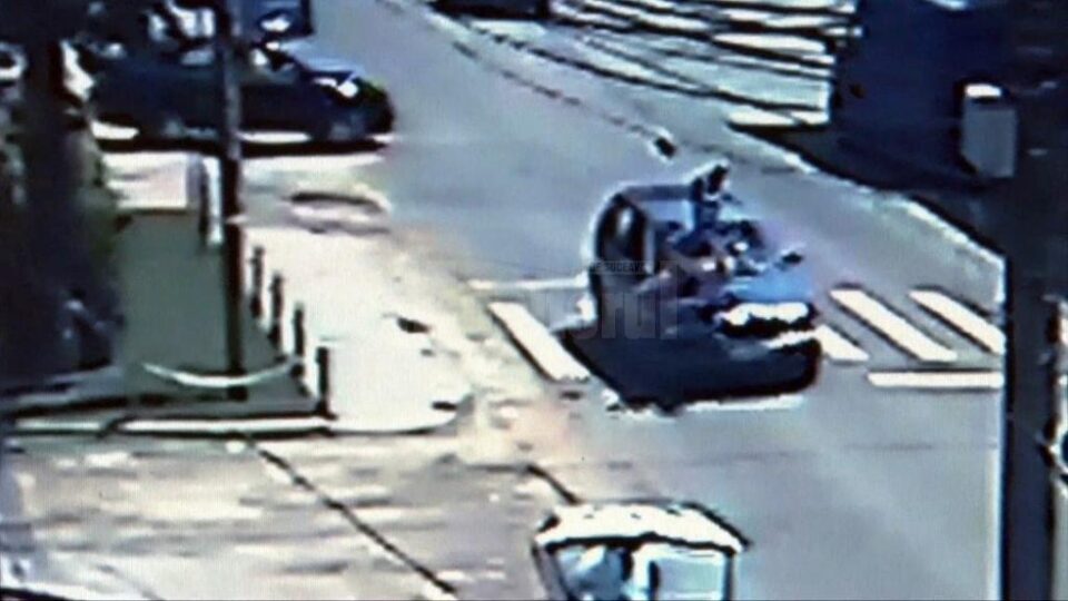 Accidentul, surprins de o cameră video