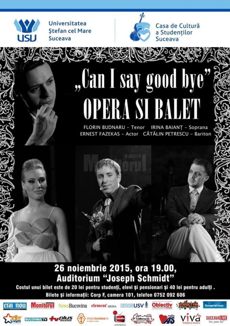 Operă și balet cu artiști ai Teatrului de Operetă și Musical "Ion Dacian", la USV