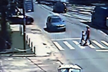 Accidentul, surprins de o cameră video