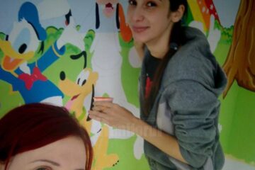 Nicoleta Ciubotariu și Raluca Mihaela Daniliuc, la muncă
