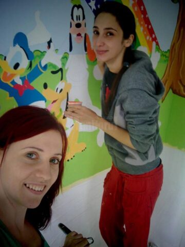 Nicoleta Ciubotariu și Raluca Mihaela Daniliuc, la muncă