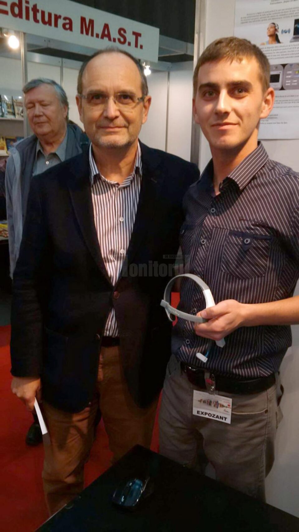 Ministrul Educației, Adrian Curaj, alături de studentul sucevean Pavel Popescu