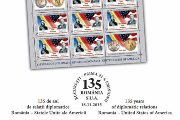 Emisiunea de mărci poștale „135 de ani de relații diplomatice România - Statele Unite ale Americii”