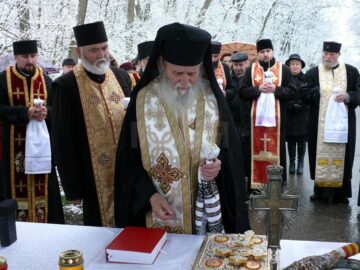 Noua poartă de lemn de la intrarea în comuna Rădășeni