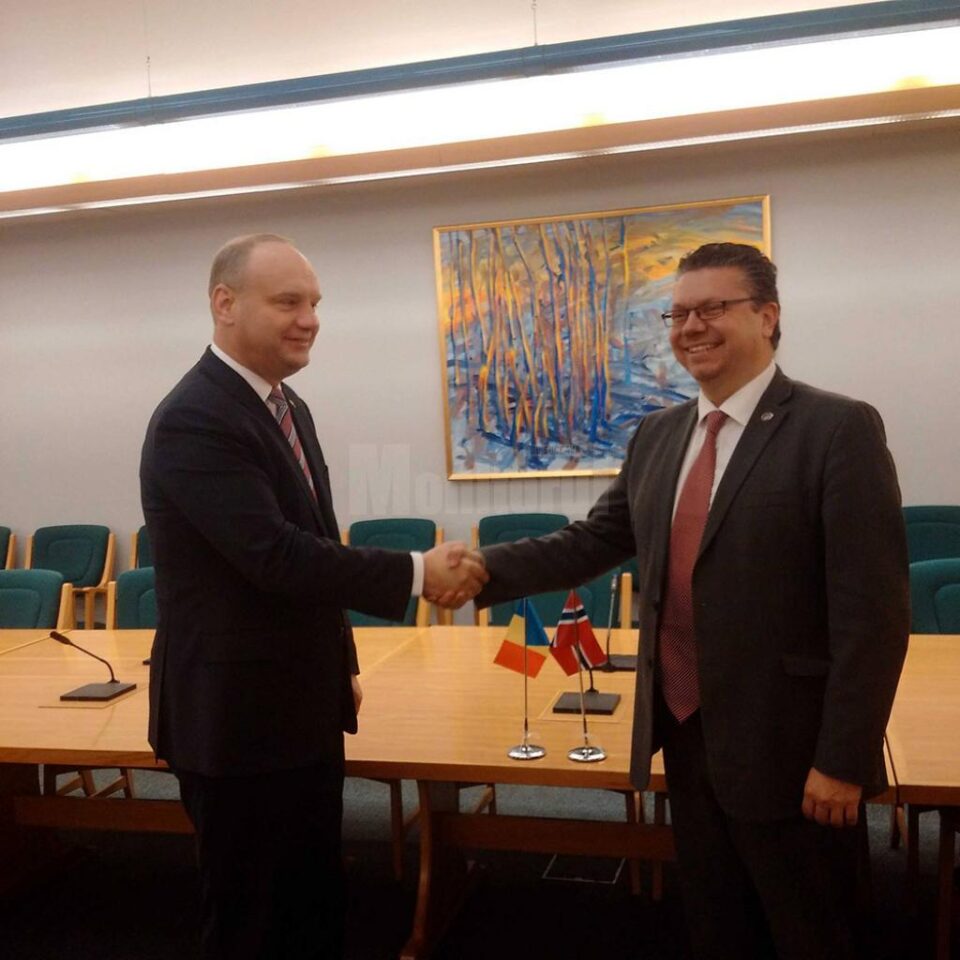 Ovidiu Donțu și omologul său norvegian, Ulf Lierstein