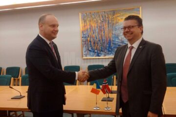 Ovidiu Donțu și omologul său norvegian, Ulf Lierstein