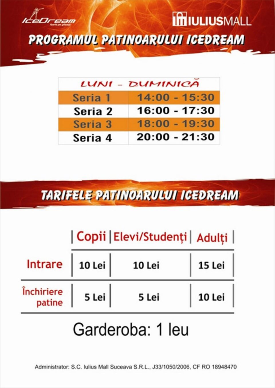 Patinoarul artificial Ice Dream, deschis de aseară