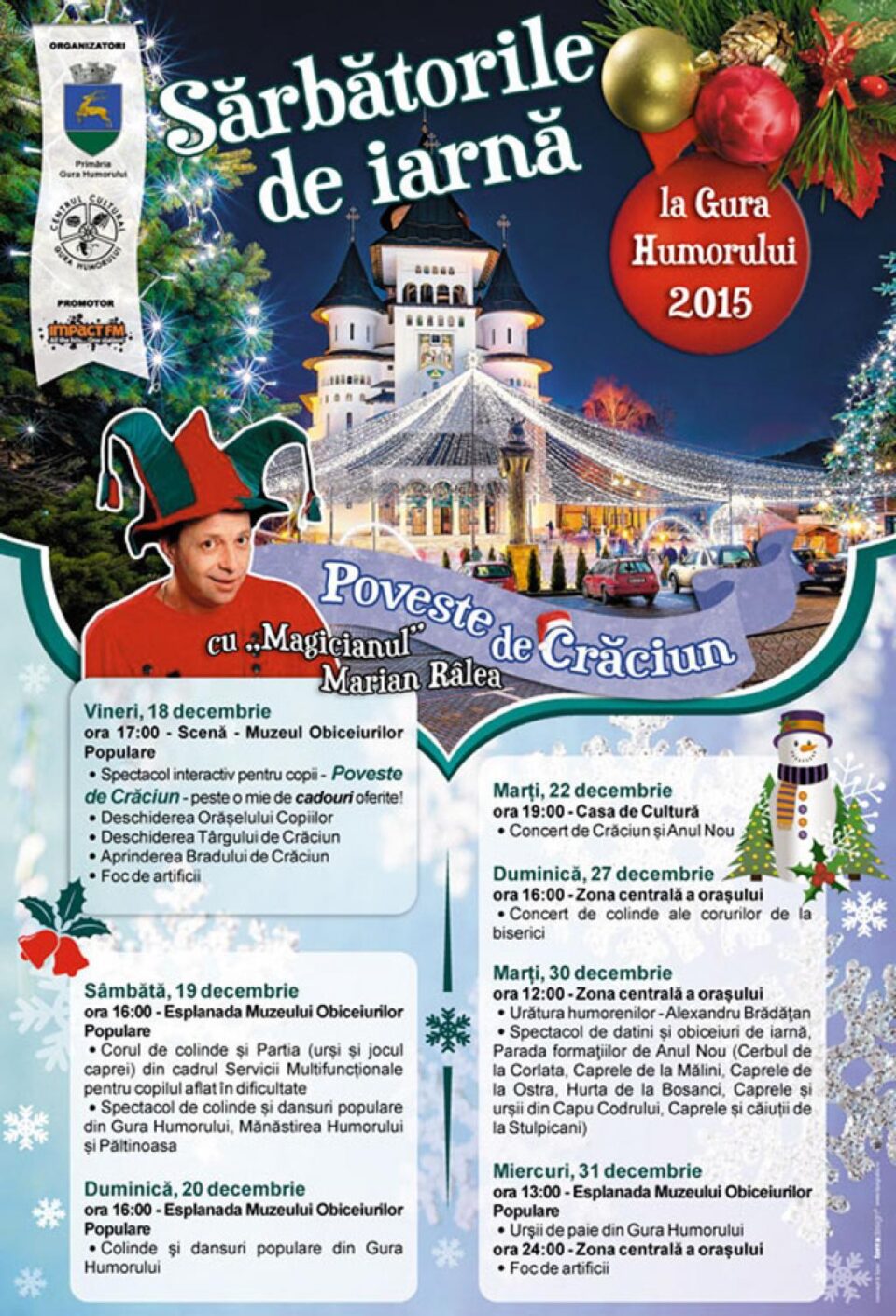 Poveste de Crăciun cu „magicianul” Marian Râlea la Gura Humorului