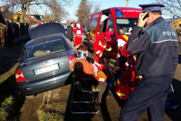 Accidentul petrecut ieri la Ipotești în urma căruia a fost rănită o femeie