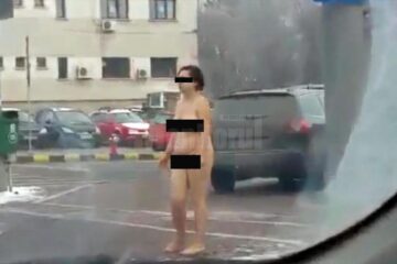 Dezbrăcată complet, o femeie a mers ieri pe străzile Sucevei, în plină zi