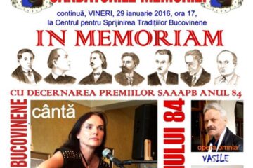 „Sărbătorile Memoriei”, la Centrul pentru Sprijinirea Tradițiilor Bucovinene